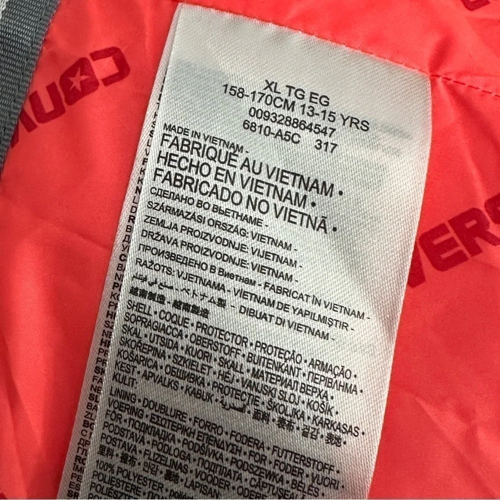 Converse bright pink puffer vest XL